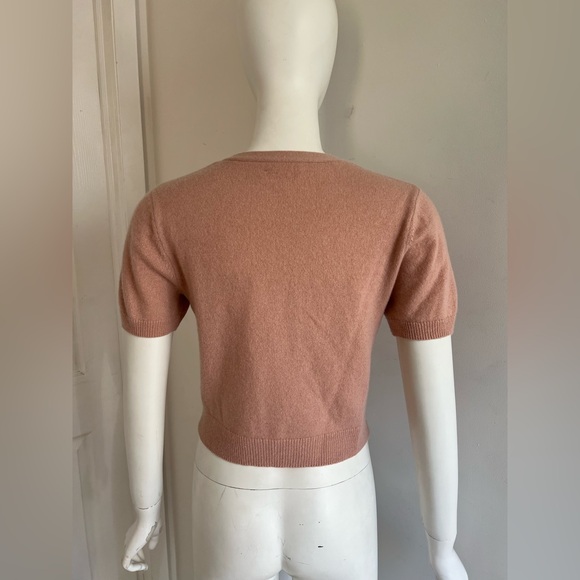NWOT Reformation Women’s Serenade Cashmere Cardigan S Pink Short Quiet Luxury - Picture 6 of 10